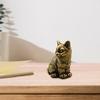 Ретро фигурки кошек, маленькая медная статуя кошки, украшение, модель животного, фигурка, игрушка для домашнего декора комнаты, стола