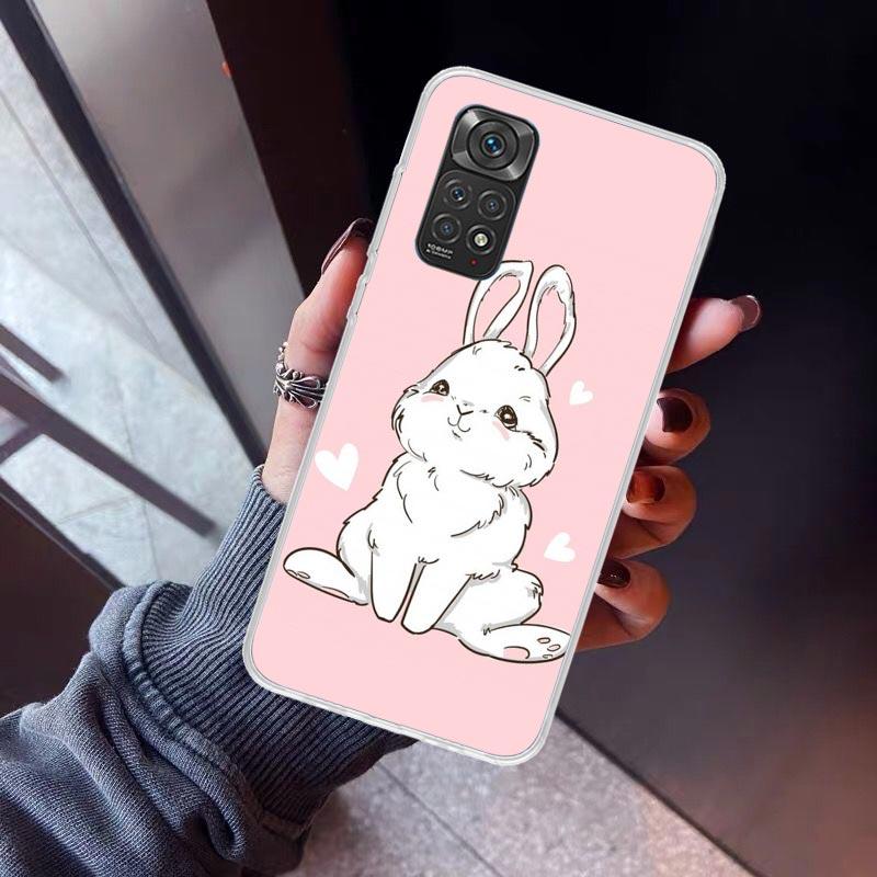 Милый Чехол для Телефона с Кроликами для Xiaomi Redmi Note 15 14 14S 13 12 12S 11 Pro Plus 11E 11T 11S 10S 5G Мягкий Чехол Fundas Re
