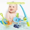 Baby Bath Toys Magnetic Baby Fishing Toy with Fishing Rod Cute Swimming Whales Toddler Infant Bathtub Pool Toys