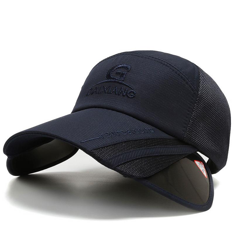 New Pull-out Baseball Cap Outdoor Summer Visor Breathable Cap Versatile Sun Hat