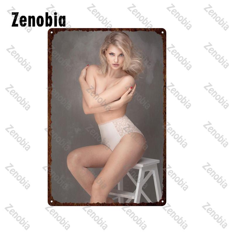 Сексуальная девушка металлический знак нижнее белье модель грудь и ягодицы металлический плакат черные чулки женщина декоративная жестяная пластина домашний декор