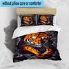White Tiger Family 3pcs Bedding,Including 1pc Duvet Cover And 2pcs Pillowcases Perfect for Christmas,Ideal for Bedroom, Dormitory