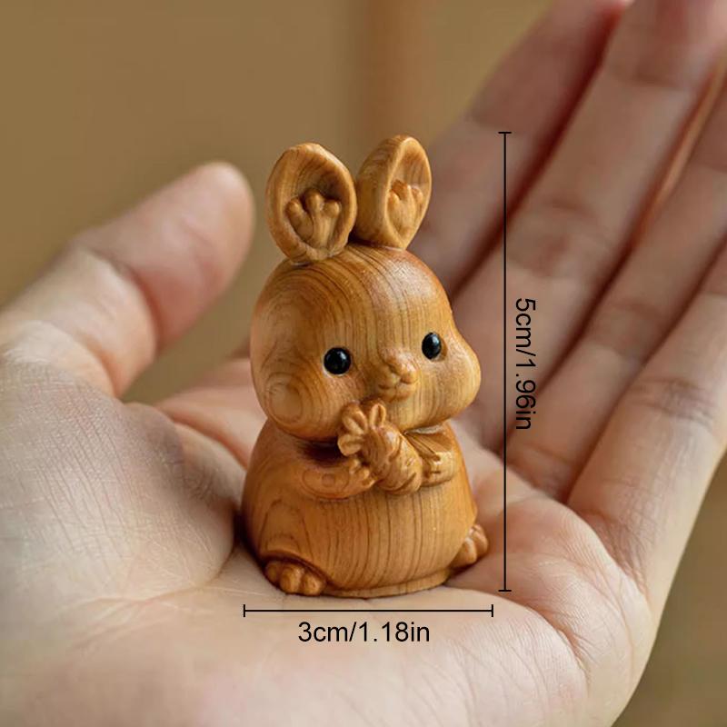 Wooden Chinese Zodiac DIY Handmade Carved Ornaments Animals For Necklace Keychains Pendants Jewelry Accessories