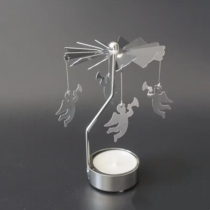 Рождественская карусель, подсвечник, украшение, сплав, подсвечник, вращающийся подсвечник, декор, праздничный ужин при свечах, настольное украшение