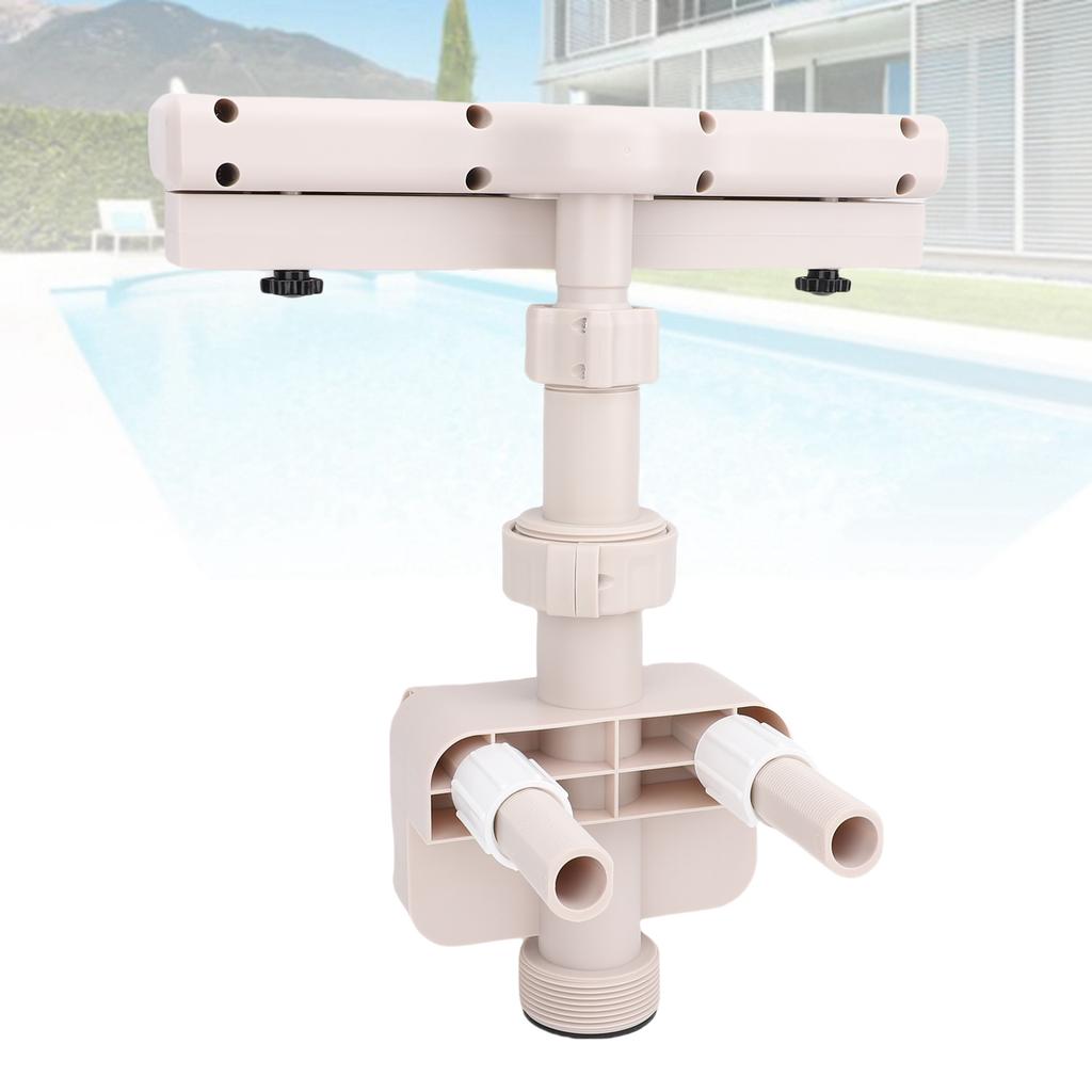 Ground Pool Fountain with LED Lights, 360 Degree Waterfall Spray Height, Built in Colorful Lights for Outdoor Relaxation & Cooling