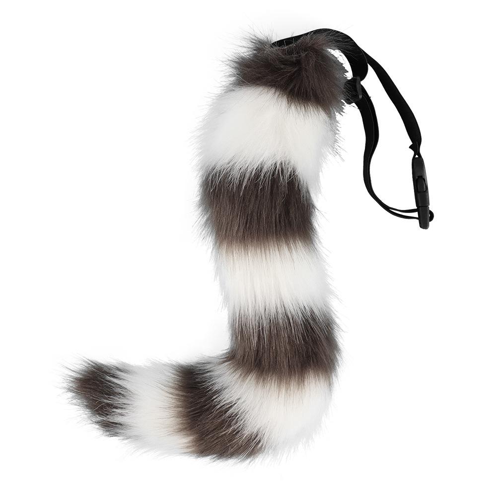 Plush animal tail cosplay Accessories: striped cat tail, performance prop, handmade fox tail
