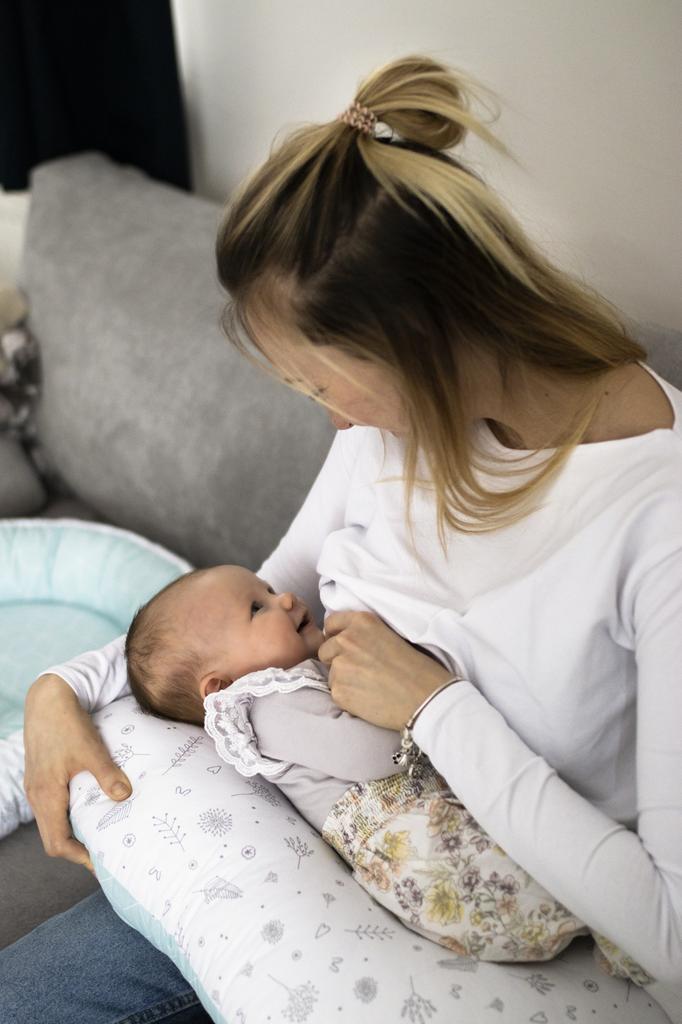 Bellochi Baby Nest Pod Baby Sleep Pod for Newborn - 100% Cotton - 90x60x12cm - with Protective Edges CuMint