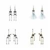 Zinc Zinc Alloy Skeleton Earrings Hip Hop Imitation Human Bone Earrings Creative Halloween Earrings  Party