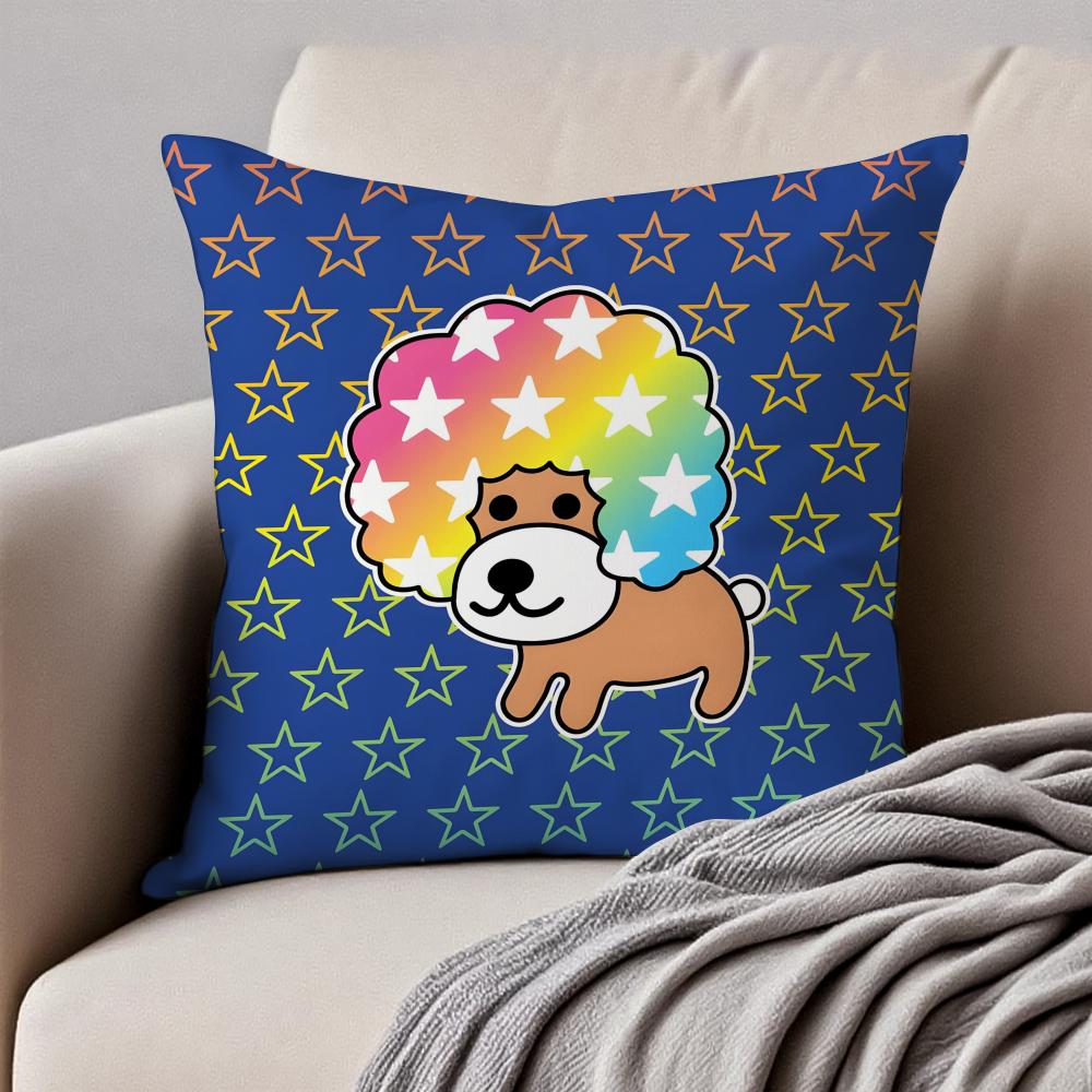 Japan AAfro KKen Cushion Cover Pillowcase Antidustmite Invisible Zipper Short Plush Sofa Cushion