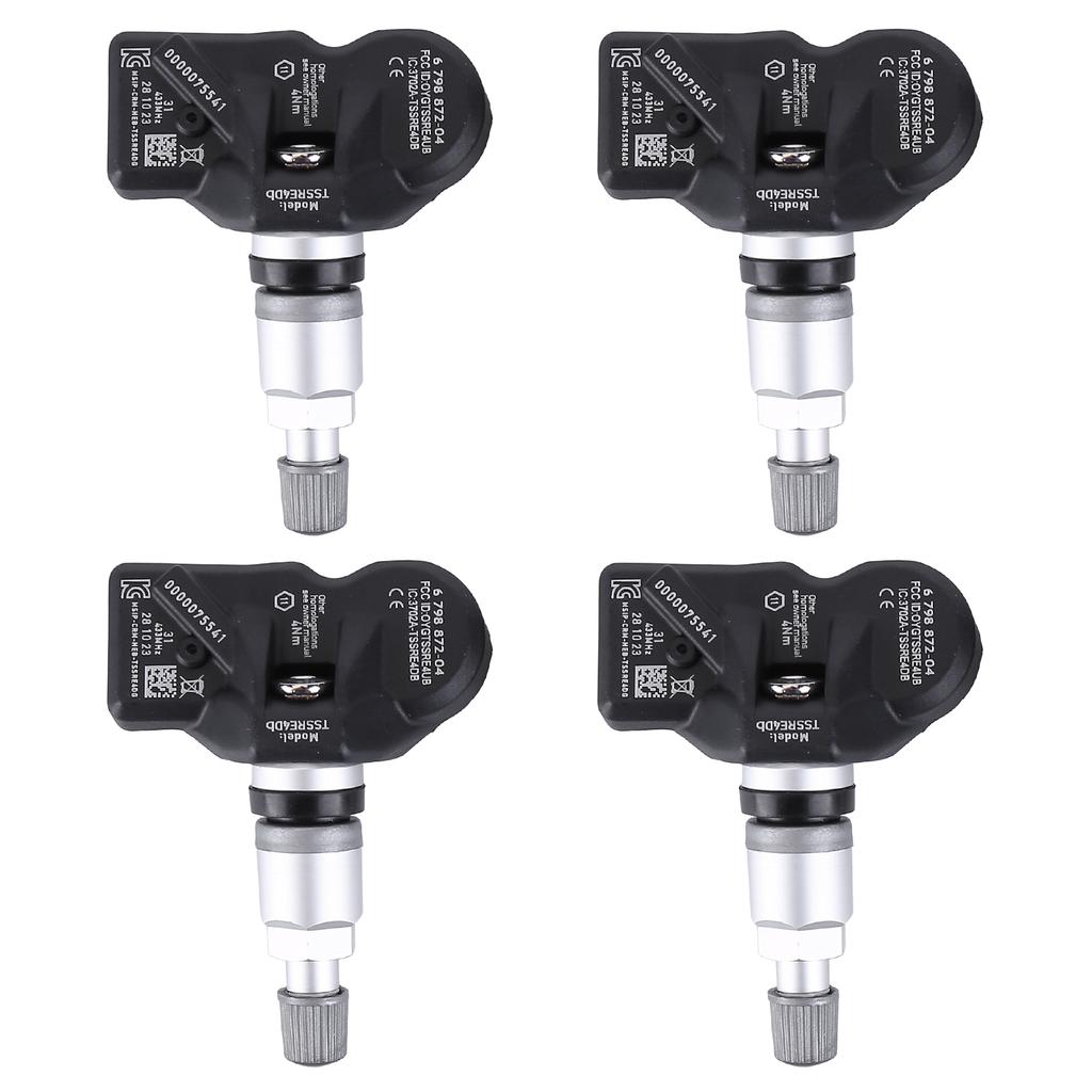 4x Tyre Pressure Sensors 36106798872 TPMS Compatible for F06 F07 F10 F11 F12 F13 X1 X3 X4