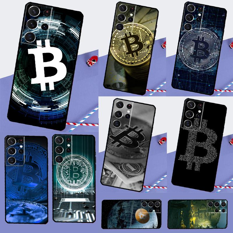 Чехол для телефона Bitcoin для Samsung Galaxy S24 S25 Ultra S9 S10 S20 FE S21 S22 S23 Ultra Plus Задняя крышка