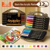 48/24 Colors Washable Soft Tip Acrylic Markers for Students & Kids