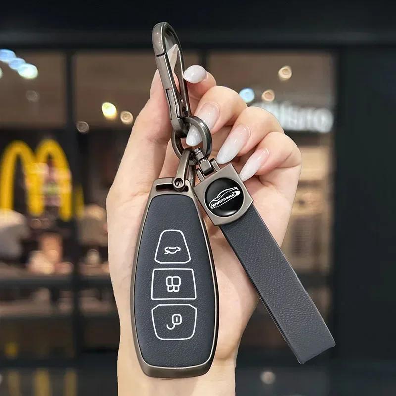 Стильный чехол для брелока автоключей, подходит для Ford Ranger Cmax Smax Focus Galaxy Mondeo Transit Tourneo, кольцо для ключей, защитный чехол