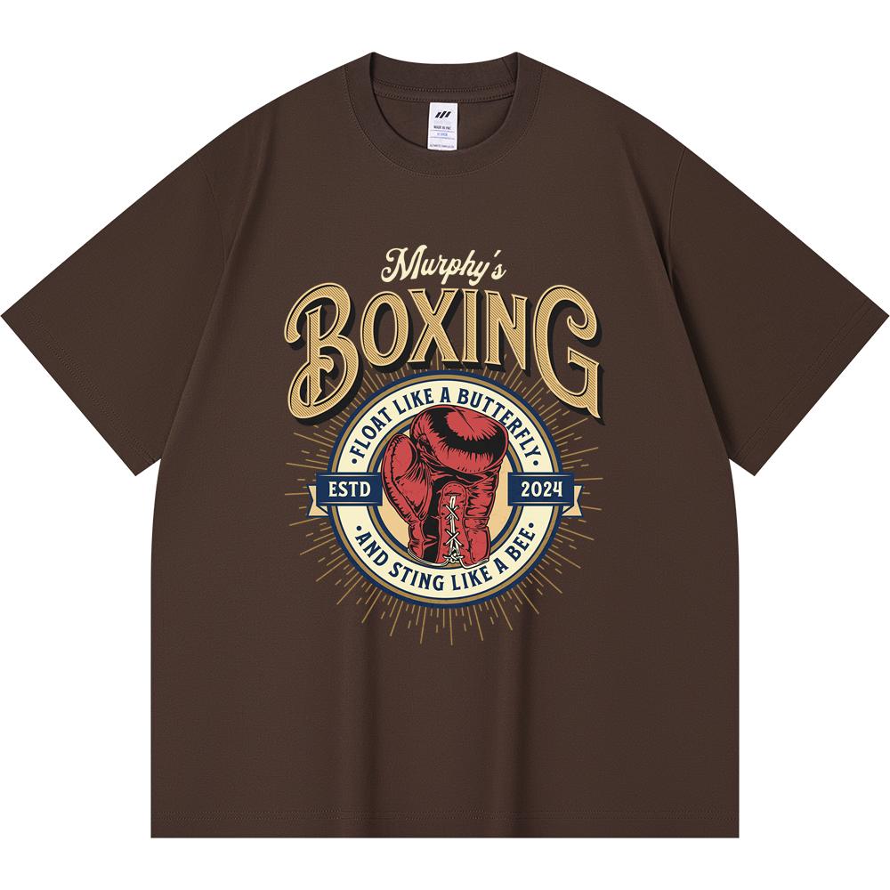 Футболка из 100% хлопка плотностью 230 г/м2, футболки Murphys Boxing Sports Print Tees, забавная футболка из чесаного хлопка в стиле Харадзюку