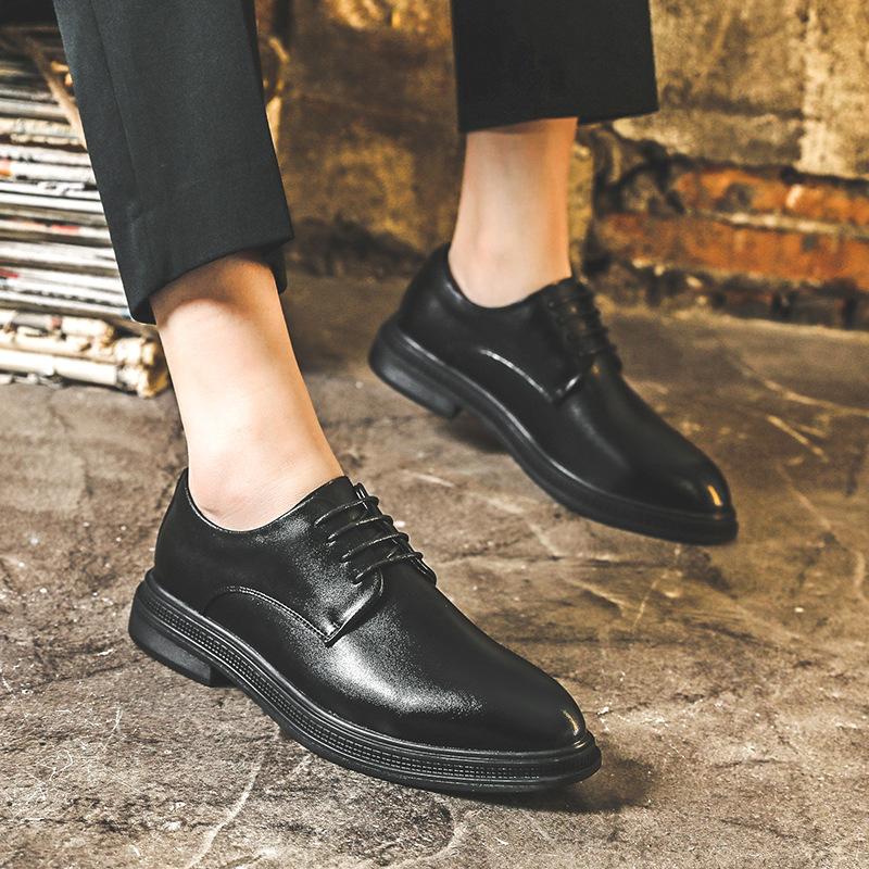 Большие размеры деловые кожаные туфли мужские корейские версии маленькие размеры 37 повседневные свадебные мужские туфли шафера туфли для жениха 19932-J