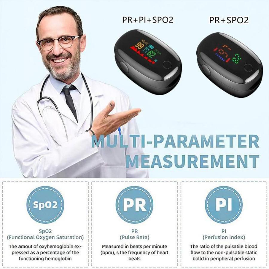 Прочный портативный пульсоксиметр на палец, спортивный зажим для пальца, светодиодный цветной экран, оксиметр, инструмент для здравоохранения