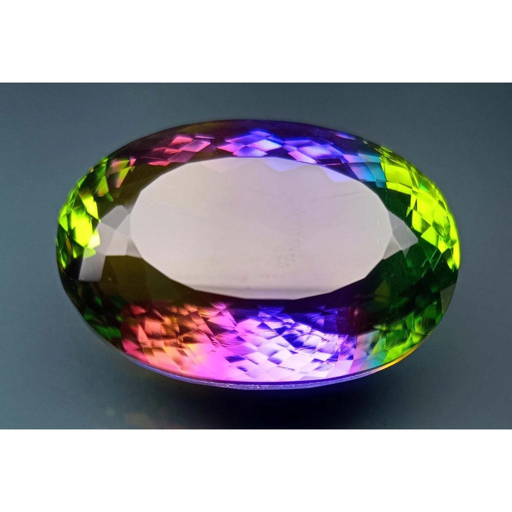 Oval Cut Natural Tourmaline Bi-Color 73-74 Ct Beautiful Certified Gemstone