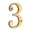 Solid Brass Metal Address Sign 4 Inch Apartment Door Number Mailbox Address Sign  Outdoor Use