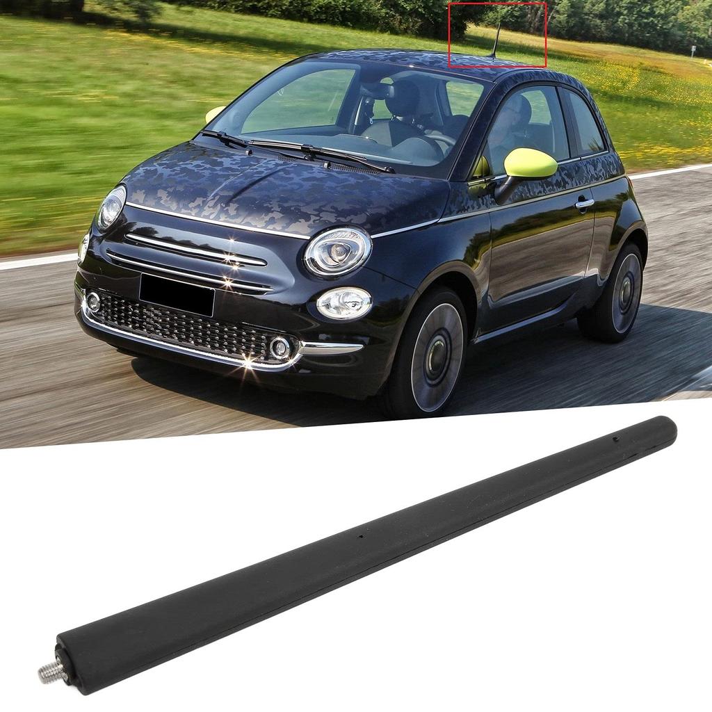 Car Short Antenna Rubber Aerial Mast for Fiat 500 2012+, Durable and Easy to Install