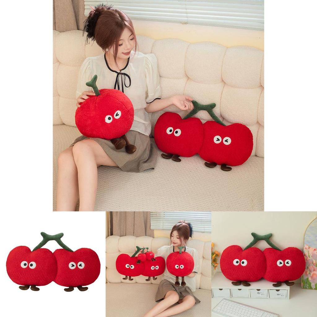 Cartoon Cherry Stuffed Pillow Doll And Keychain For Bedroom Decor And Kids