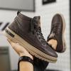 Мужские ботинки с высоким верхом, модная повседневная обувь, модная мужская спортивная обувь, ботильоны, плоская обувь, рабочая обувь в корейском стиле, для студентов, новинка