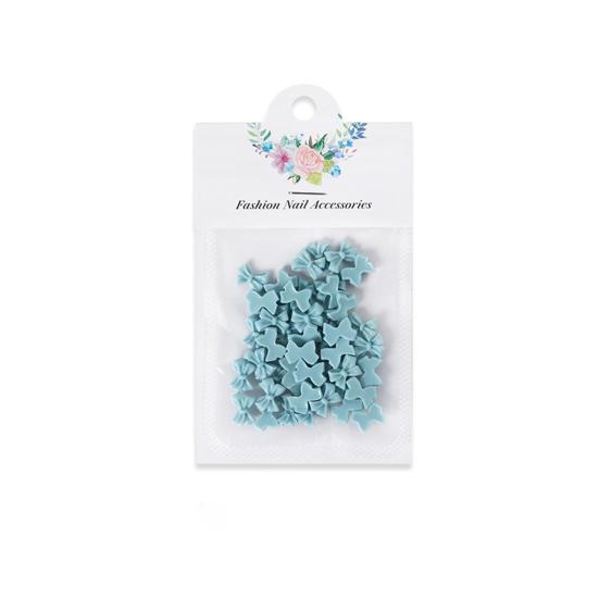 50Pcs Nail Bow Charm Three-dimensional Decorative Resin Exquisite Ornaments Cute Manicure Accessories Store Supply