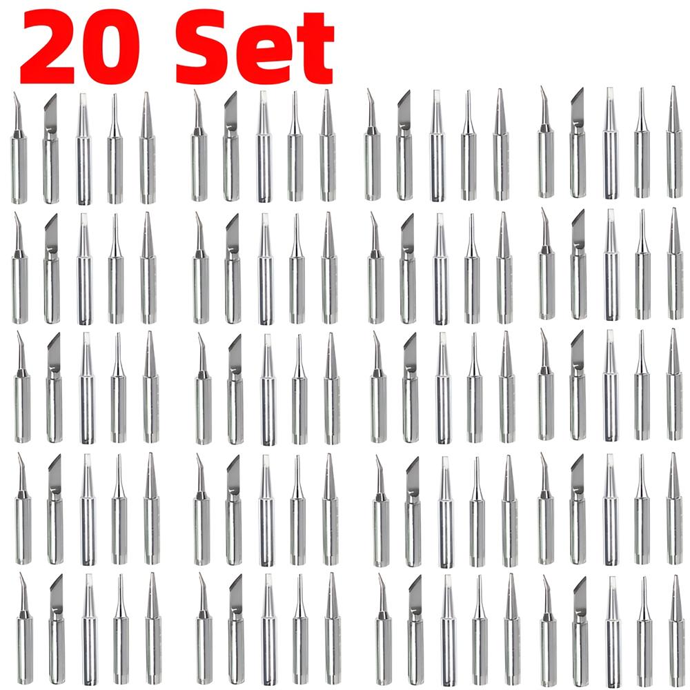5/10/20Набор 900M-T Немагнитные наконечники для паяльника из чистой меди для 936 907 Корпус паяльника Инструменты для пайки Фирменное жало