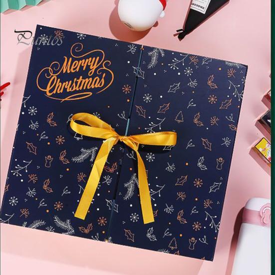 Пустой Адвент-календарь 2024, заполняемый своими руками, коробка обратного отсчета до Рождества, 24 дня, коробки обратного отсчета, подарок для друзей и семьи