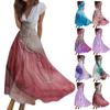 Women's Long Dress Maxi Dress Casual Dress Chiffon Dresses Swing Dress Casual Mature Outdoor Daily Date Ruffled Short Sleeve V-neck Dress
