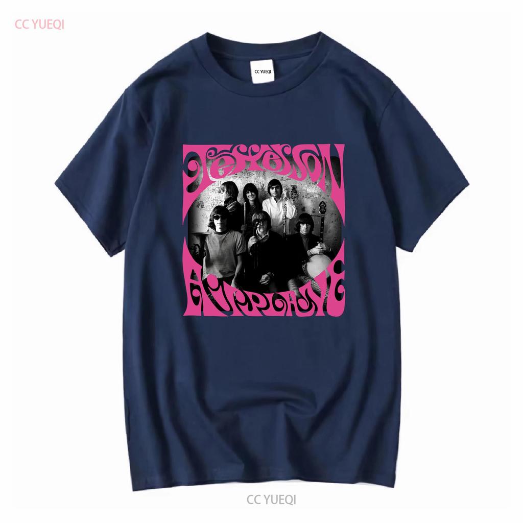 Jefferson Airplane Style Rock Men T shirt Black All Sizes RE615 vintage Washed homme Stretched Breathable designer clothes