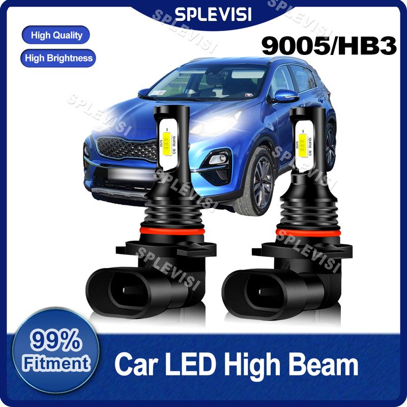 2x Brightness LED Headlight 9005/HB3 High Beam For Kia Sportage IV 2015 2016 2017 2018 Car Front Light Bulbs