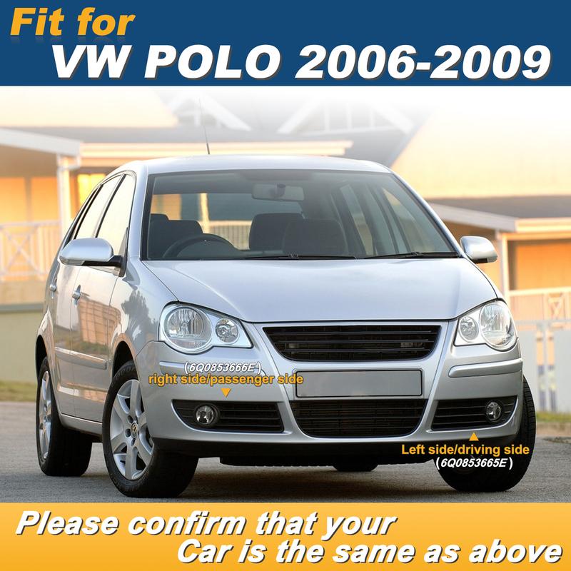 Fog Light Frame Lamp Trim Grill Cover Under Front Bumper For VW POLO 2006-2009 6Q0853665E 6Q0853666E Car Accessories