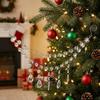 3 Layer Christmas Tree Ornaments Transparent Rhinestone Beads Pendant  Home Decor