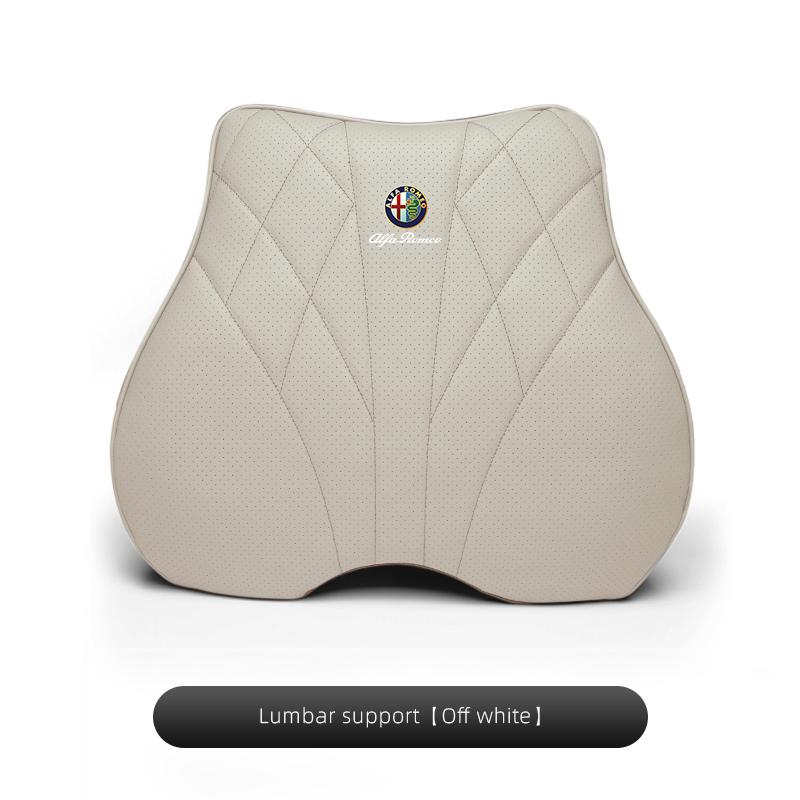 AGM1 Memory Cotton Car Seat Covers Breathable Neck Pillow Lumbar Support For Alfa Romeo Giulietta Mito 159 Giulia Stelvio 156 147