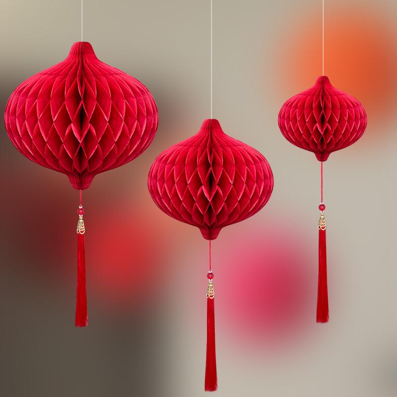 Набор для свадебного декора: Сотовые шары, Складные веера и Подвески «Двойное счастье» для комнаты жениха