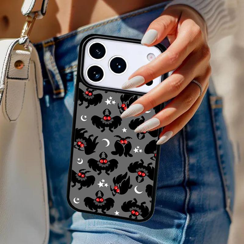 Чехол для телефона Mothman Night Grey Для iPhone 17 Air 14 15 13 12 Max Чехол Для Apple 16e 11 Pro Max Plus Coque