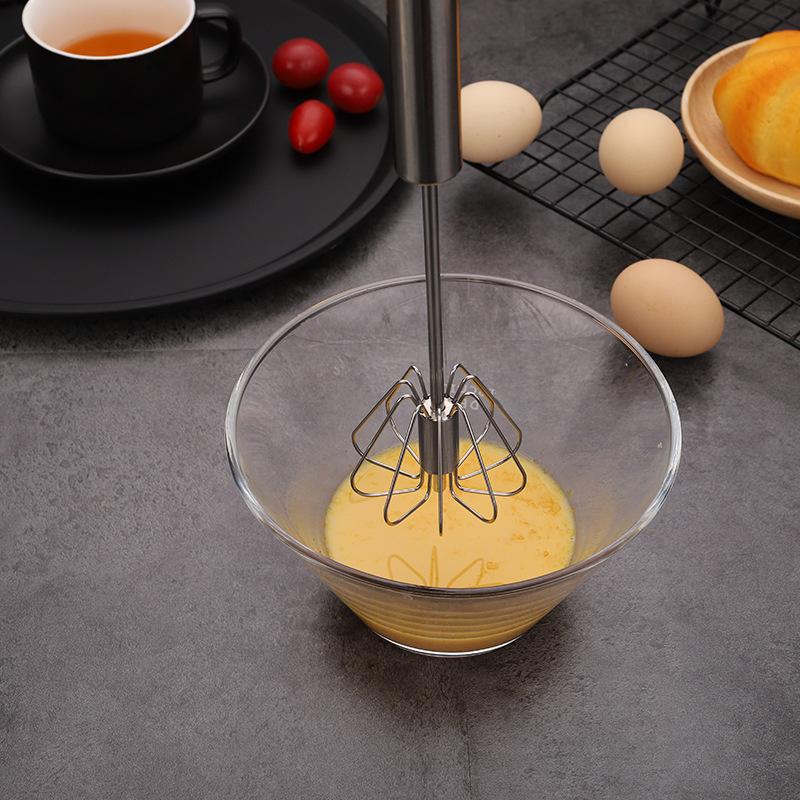 Self Rotating Egg Beater, Household Tool, Manual Mixer, Innovative Kitchen Accessories, Convenient Small Tool