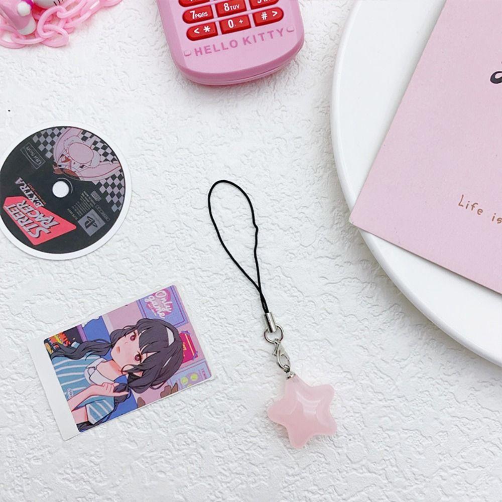 Keychain Phone Hanging Rope Pendant Mobile Phone Chain Star Phone Strap  Girl Jewelry