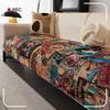 Cartoon Sofa Cushion Seat Cushion Retro Alley Colored Sofa Towel One Piece Sofa Cover Autumn And Winter Non-Slip Sofa Cover