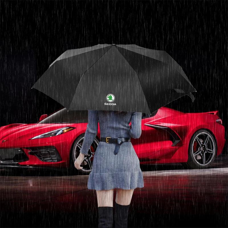 Car Auto-folding Automatic Umbrella/Sunshade Car Accessories for Skoda Octavia A5 A7 Fabia 1 Superb Kamiq Rapid Citigo S Kodiak dnhr35