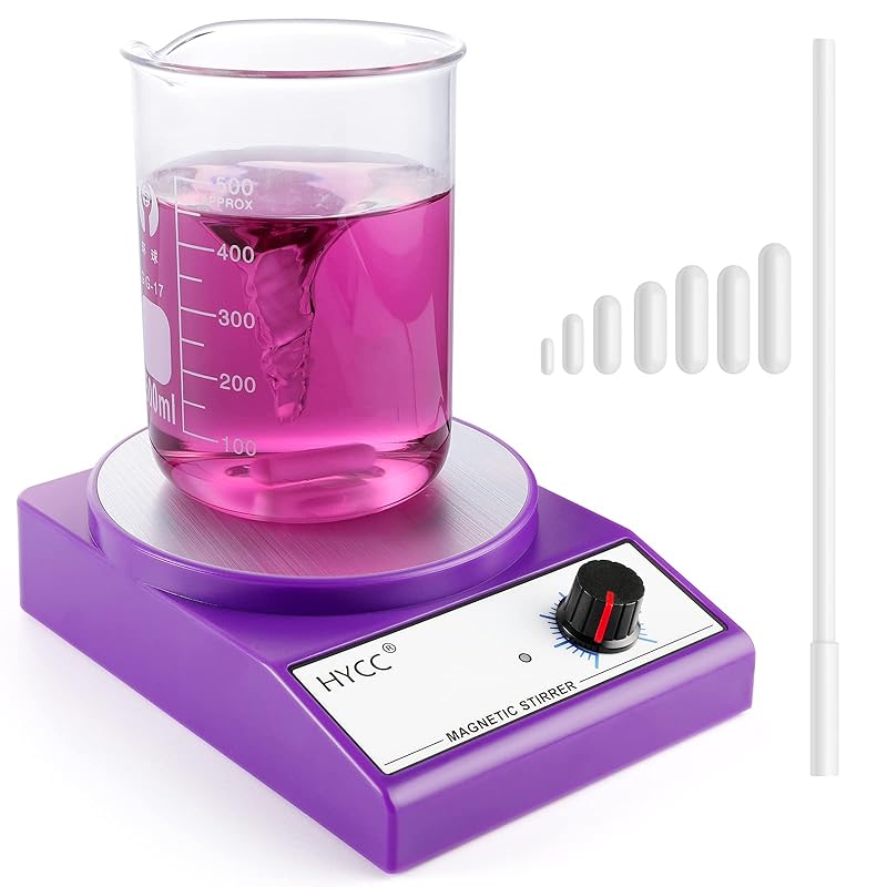 HYCC Laboratory Magnetic Stirrer with Magnetic Stirring bar and Stirring bar Retriever, 3000 RPM, max. Capacity: 3000ml