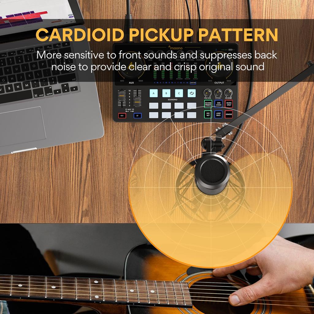 MAONO XLR микрофон конденсаторный микрофон микрофонный комплект однонаправленный распределительный микрофон с подставкой кабель XLR-XLR для звука