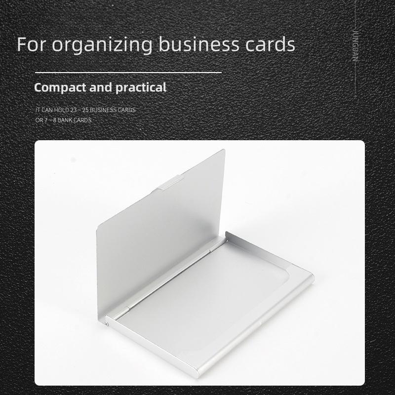 Повседневный чехол для карточек, алюминиевый держатель из нержавеющей стали, металлическая крышка коробки
