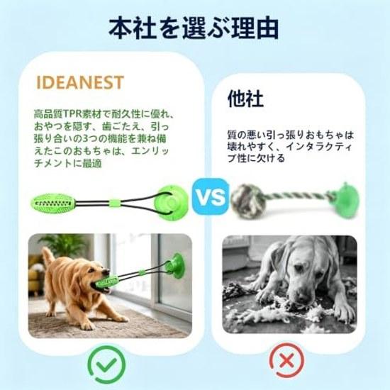 Dog toy model chew educational teeth cleaning toothbrush rope training food dispenser stress relief bad breath prevention small medium large (green)
