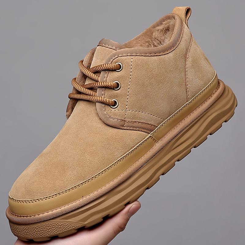 Ботинки Мартина зимние бархатные теплые хлопковые туфли мужские нескользящие и морозостойкие полусапоги повседневные зимние ботинки