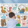 Kids Drawing Toys Sticky Coloring Roll Paper DIY Graffiti Scroll Color Filling Paper Painting Educational Toys for Girl Gift