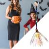 Witch Broom Kids Broom Stick Halloween with LED Lights Cosplay Props Witch Costume Accessories Cosplay Props