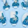 Тема Снежинки Льда 0-9 Свеча-цифра Украшение для торта Принцесса Топперы для торта на день рождения Украшение для торта на свадебную вечеринку Рождественские принадлежности