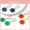 Трендовые серьги из сплава ярких цветов, модные женские аксессуары для особых случаев