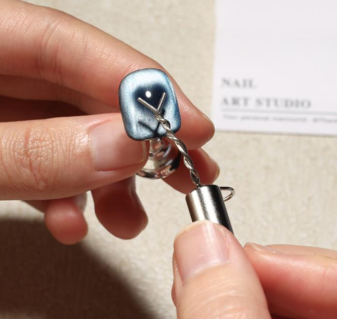 Волшебная магнитная доска в форме сердца с полосками Инструмент для дизайна ногтей УФ-гель-лак для ногтей «кошачий глаз»